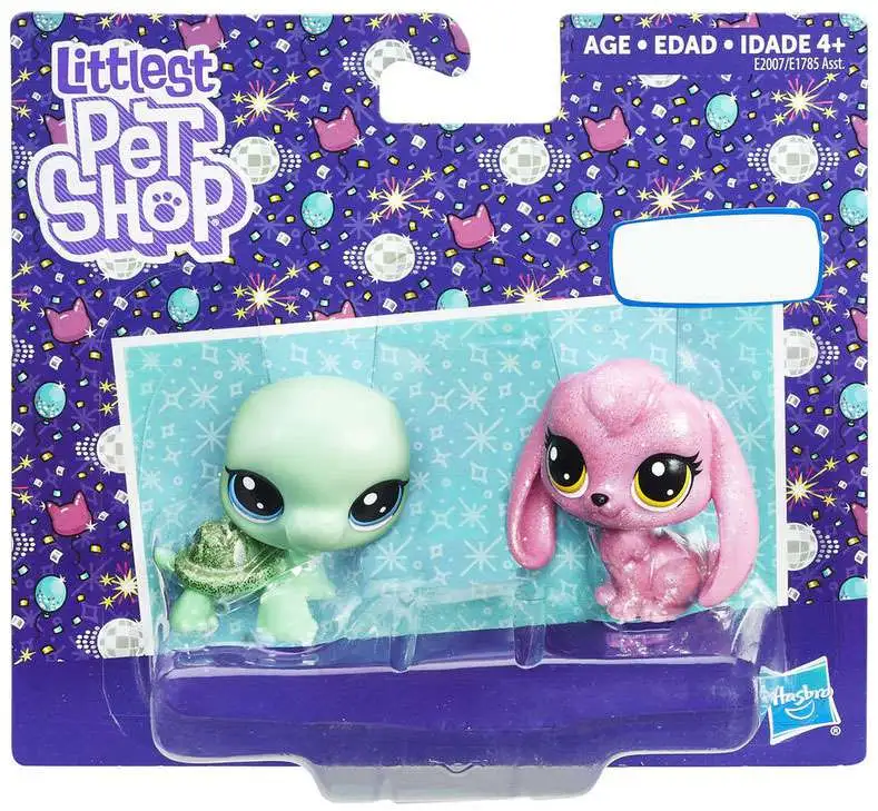 Littlest Pet Shop Sparkle Pets Bunny and Turtle Pal Exclusive Figure 2-Pack