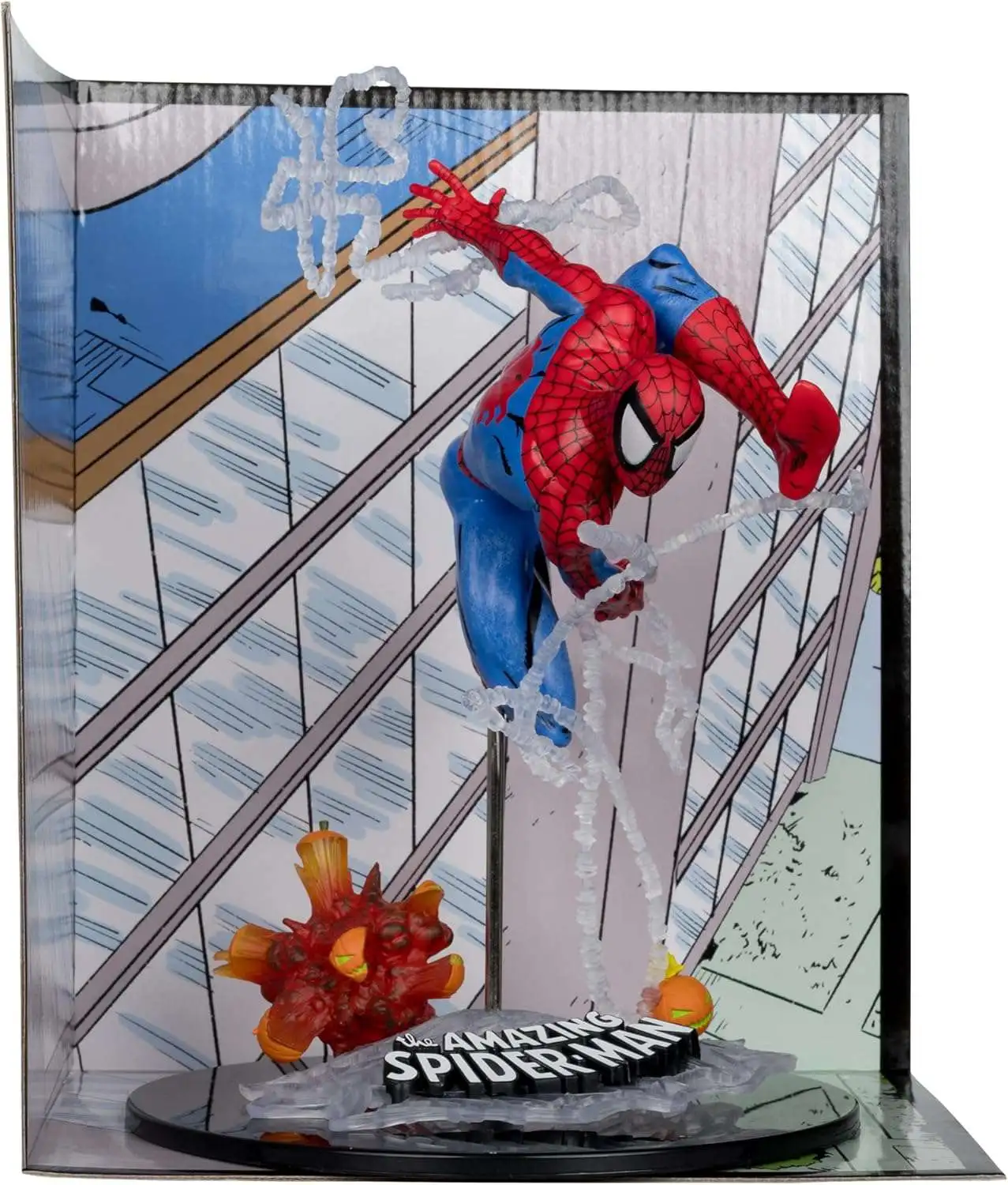 McFarlane Toys Marvel Spider-Man Posed Figure with Scene [The Amazing Spider-Man #302]