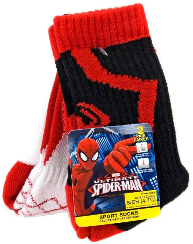 Marvel Ultimate Spider-Man Ultimate Spider-Man Sport Socks 2-Pack Size ...