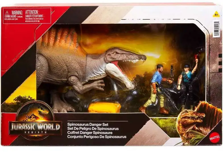 Jurassic World Rebirth Spinosaurus Danger Set Exclusive Playset [with Zora Bennett & Dr. Henry Loomis Action Figures]