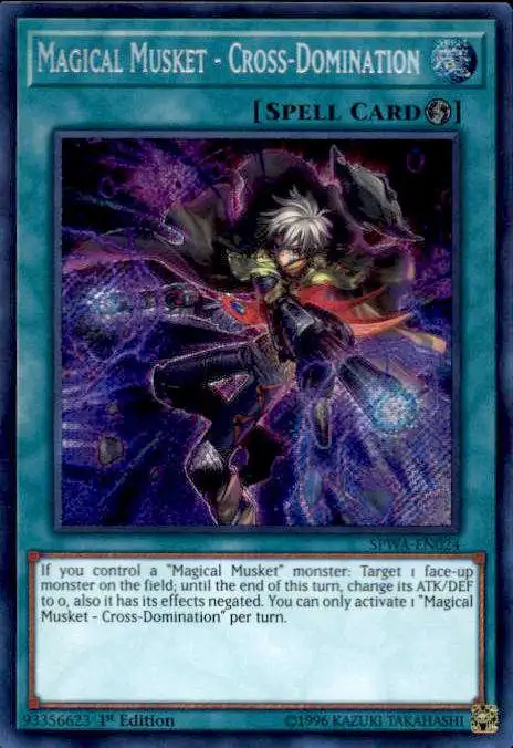 YuGiOh Spirit Warriors Secret Rare Magical Musket - Cross-Domination SPWA-EN024