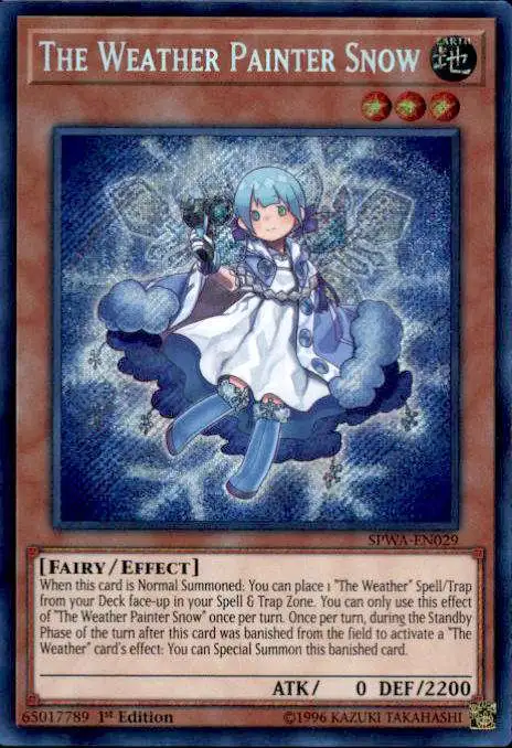YuGiOh Spirit Warriors Secret Rare The Weather Painter Snow SPWA-EN029