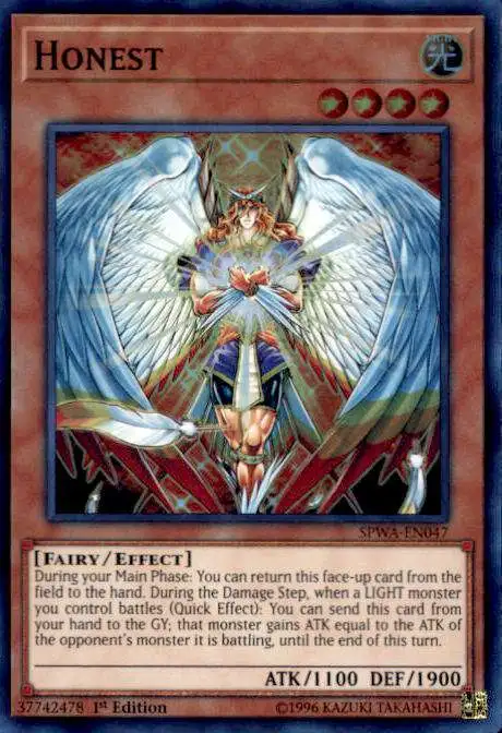 YuGiOh Spirit Warriors Super Rare Honest SPWA-EN047