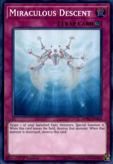 YuGiOh Spirit Warriors Super Rare Miraculous Descent SPWA-EN060