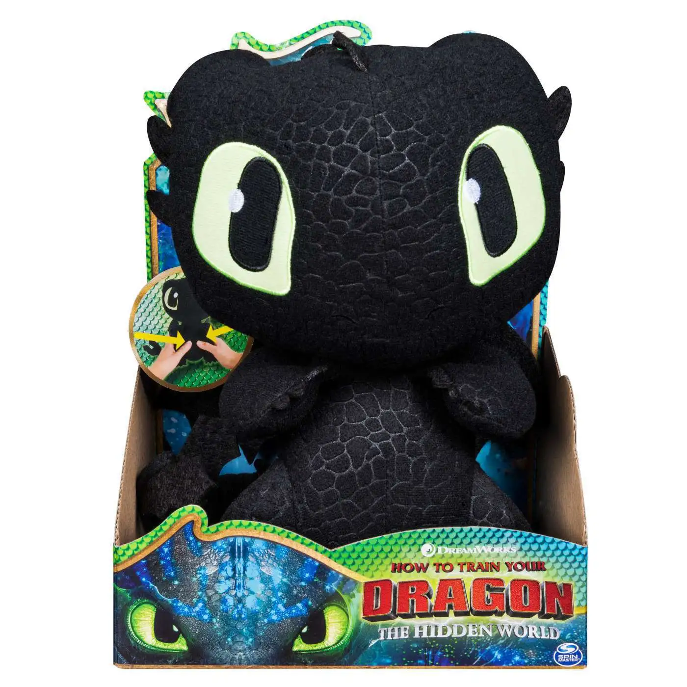 How to Train Your Dragon Hidden World Squeeze & Growl Light Fury 10" Plush NEW! 
