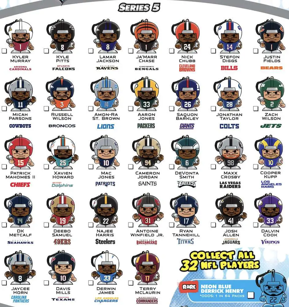 UPDATED 4/24 DISCONTINUED RARE YOU CHOOSE NFL SqueezyMates Series 3  INDIVIDUAL