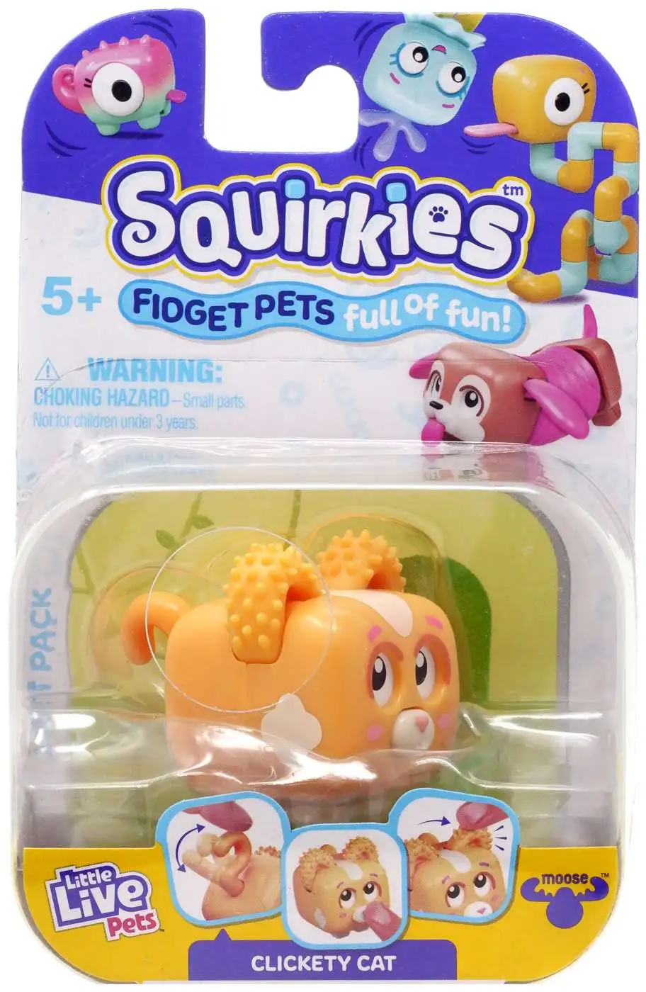 Little Live Pets Squirkies Clickety Cat Figure [Orange]