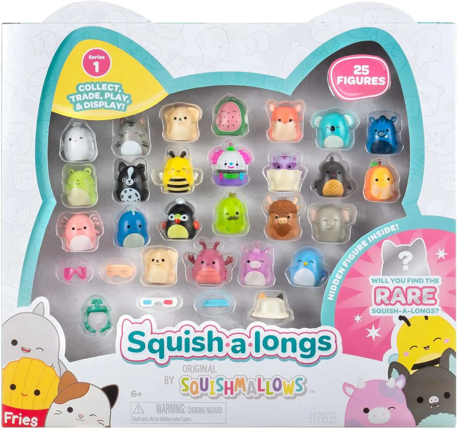 Squishmallows Squish-a-Longs Series 1 1-Inch Mini Figure 25-Pack