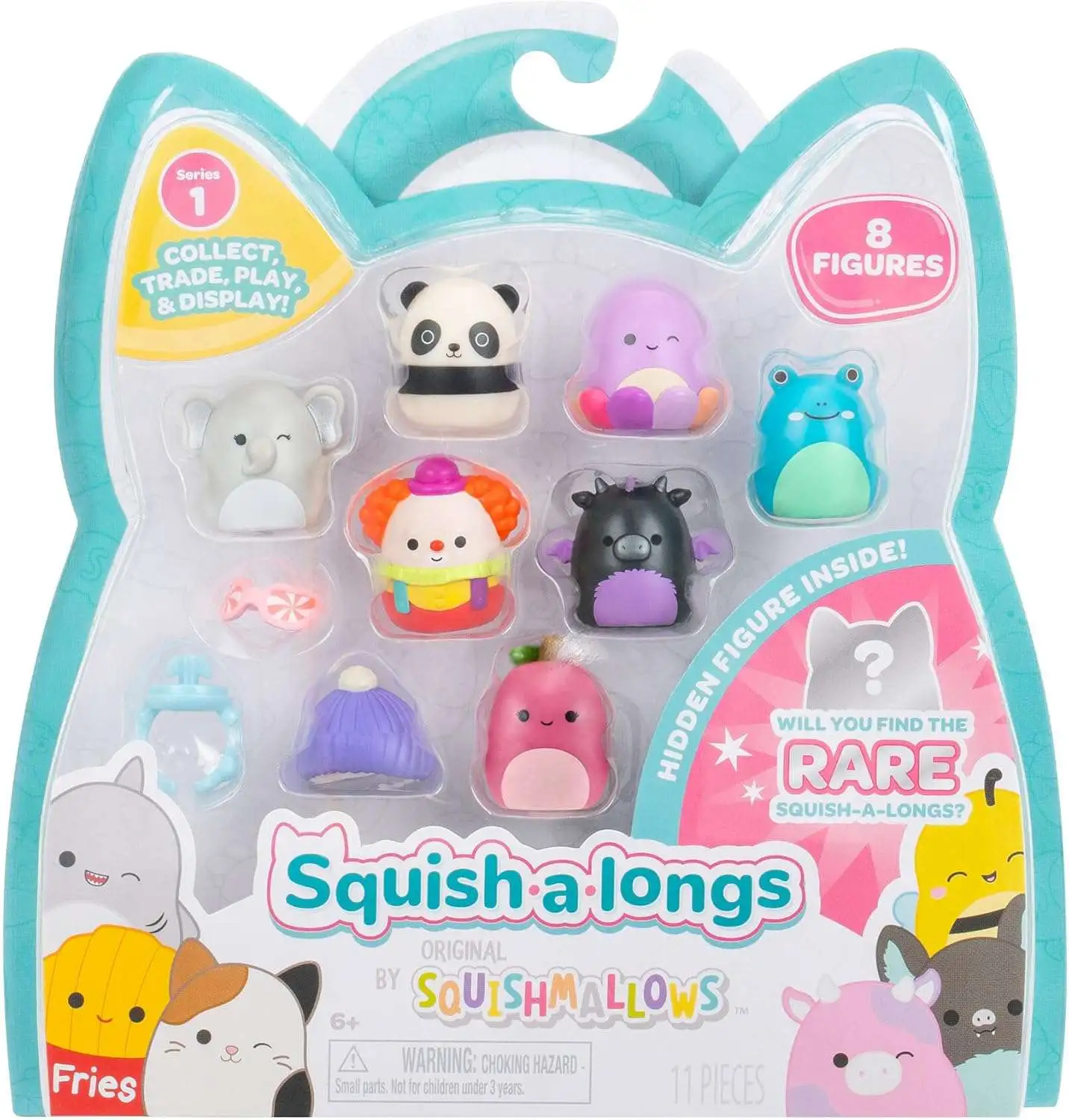 Squishmallows Squish-a-Longs Set #3 2-Inch Mini Figure 8-Pack