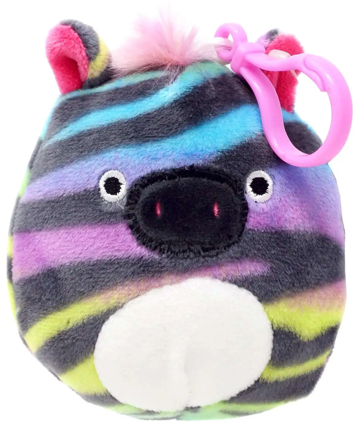 Squishmallows Safiyah the Rainbow Zebra 4-Inch Plush Hanger