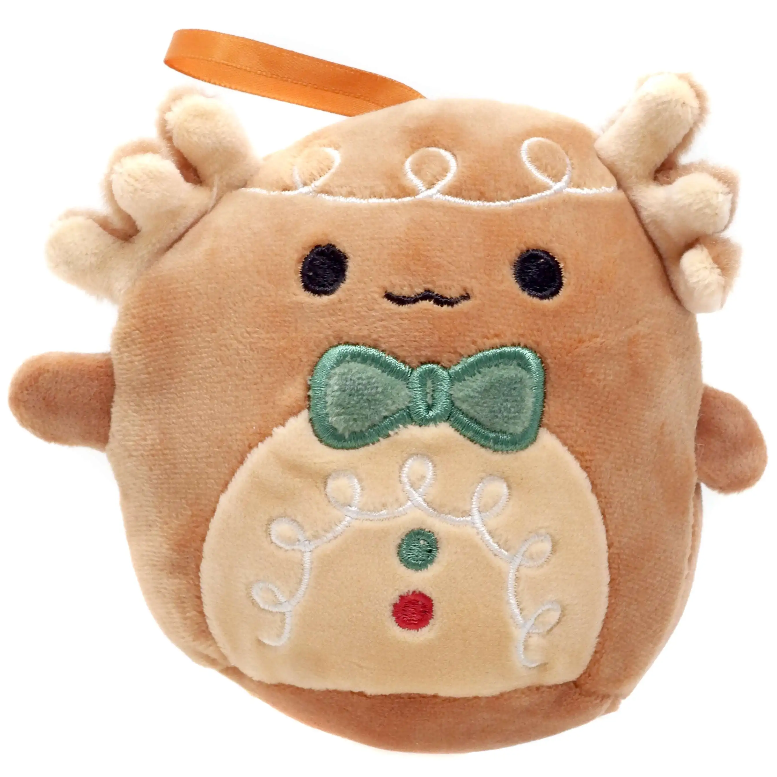 Squishmallows Ornament Den the Gingerbread Axolotl 4-Inch Plush [HOLIDAY Collection Loose]