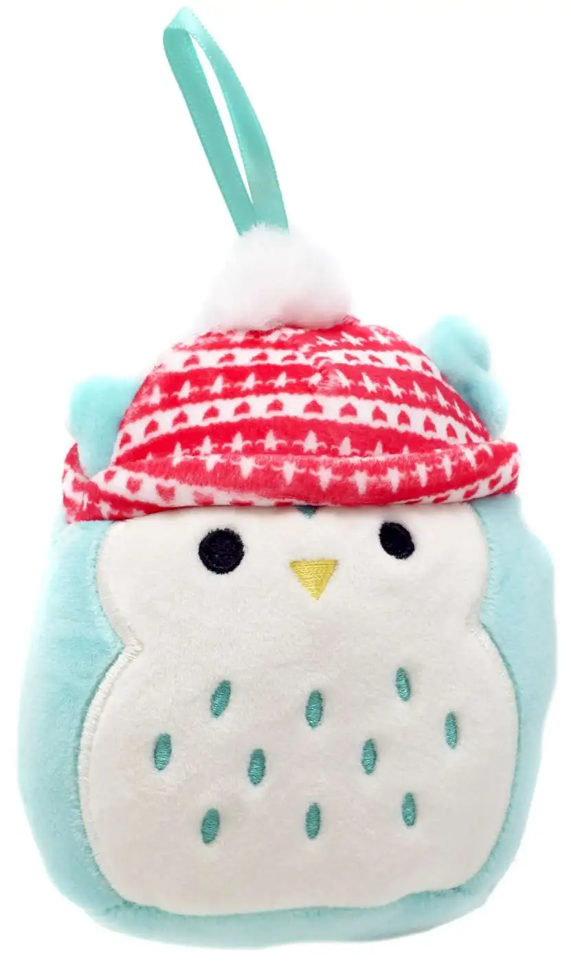 Squishmallow 4 Inch Vee the Owl Christmas Plush Ornament - Owl