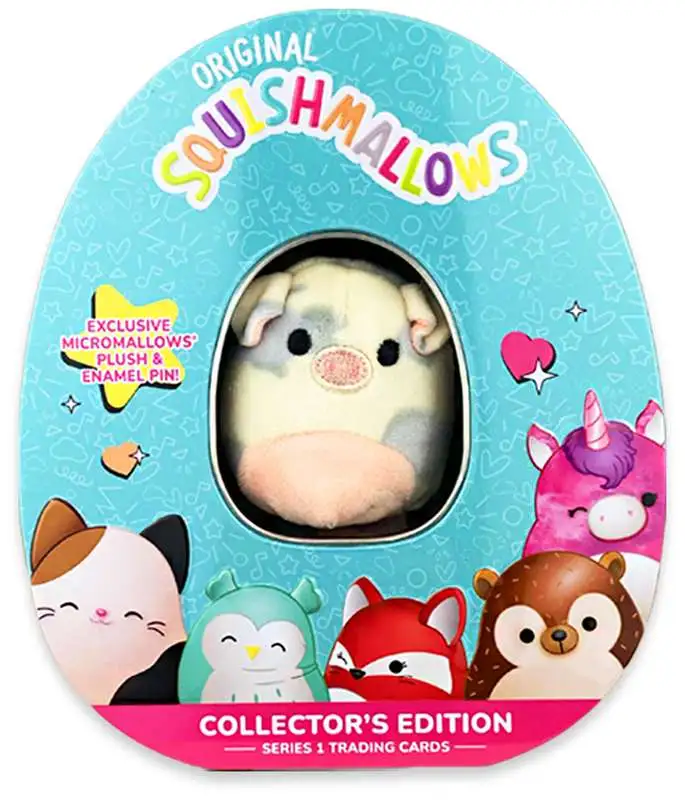 Squishmallows Series 1 Trading Cards Rosie the Pig Collector Tin