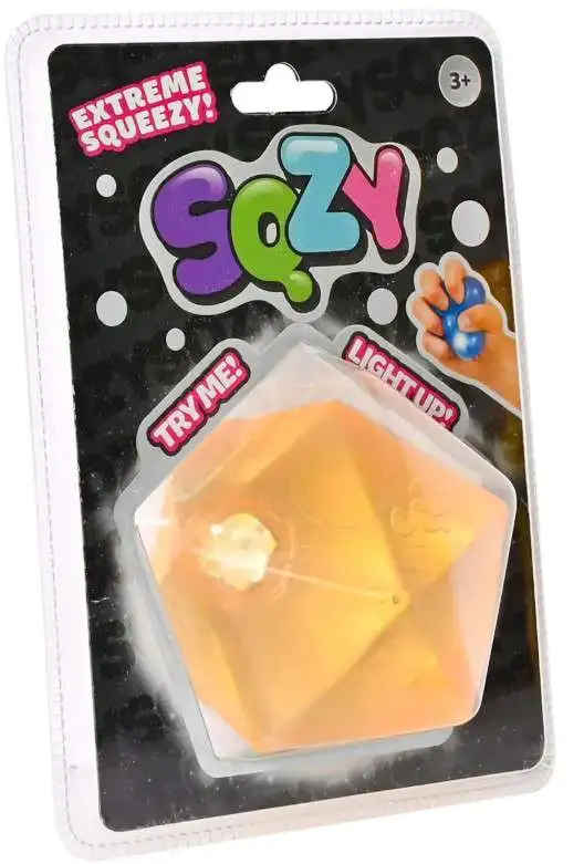 SQZY Squishy Gem Decahedron Light Up Squeeze Toy [1 RANDOM Color!]
