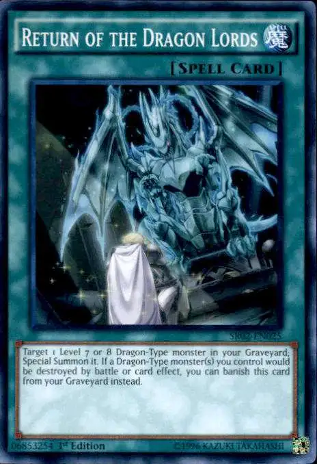 YuGiOh Rise of the True Dragons Structure Deck Super Rare Return of the Dragon Lords SR02-EN025