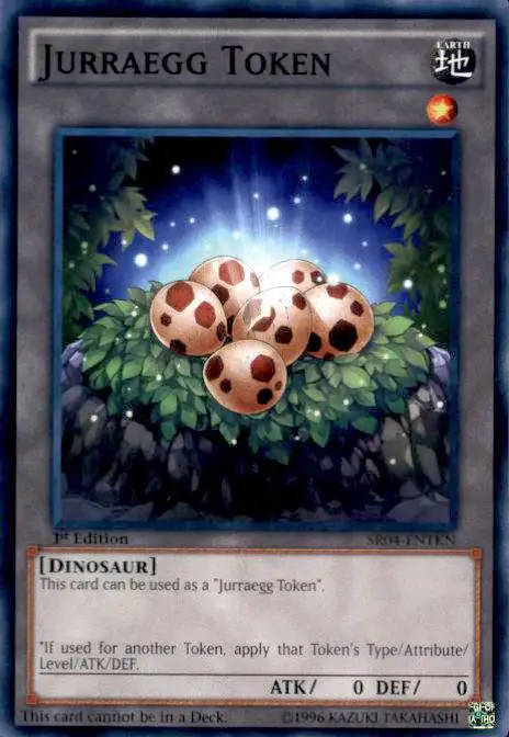 YuGiOh Dinosmasher's Fury Structure Deck Common Jurraegg Token SR04-ENTKN