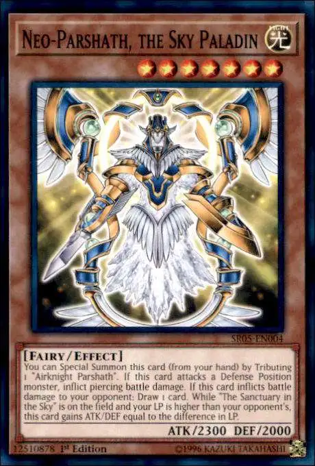 YuGiOh Wave of Light Structure Deck Single Card Common Neo-Parshath, the Sky Paladin - ToyWiz