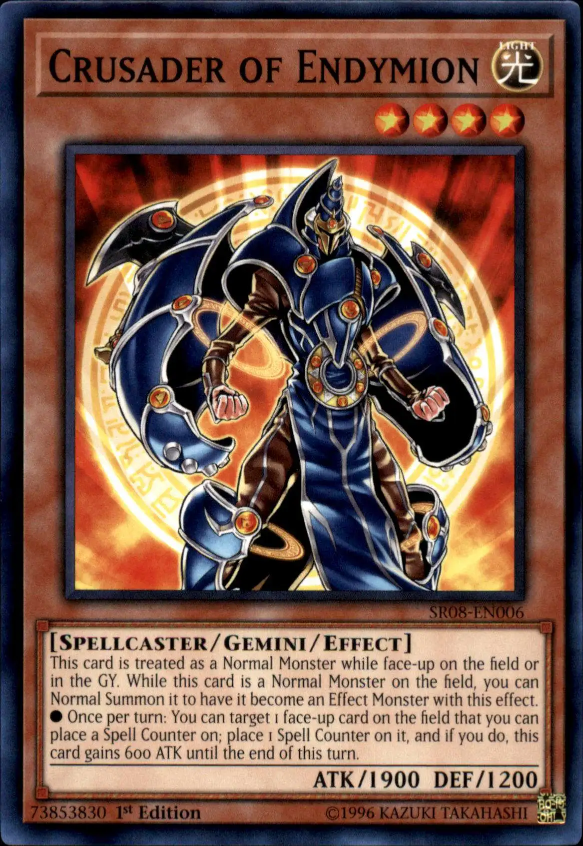 YuGiOh Structure Deck: Order of the Spellcasters Common Crusader of Endymion SR08-EN006