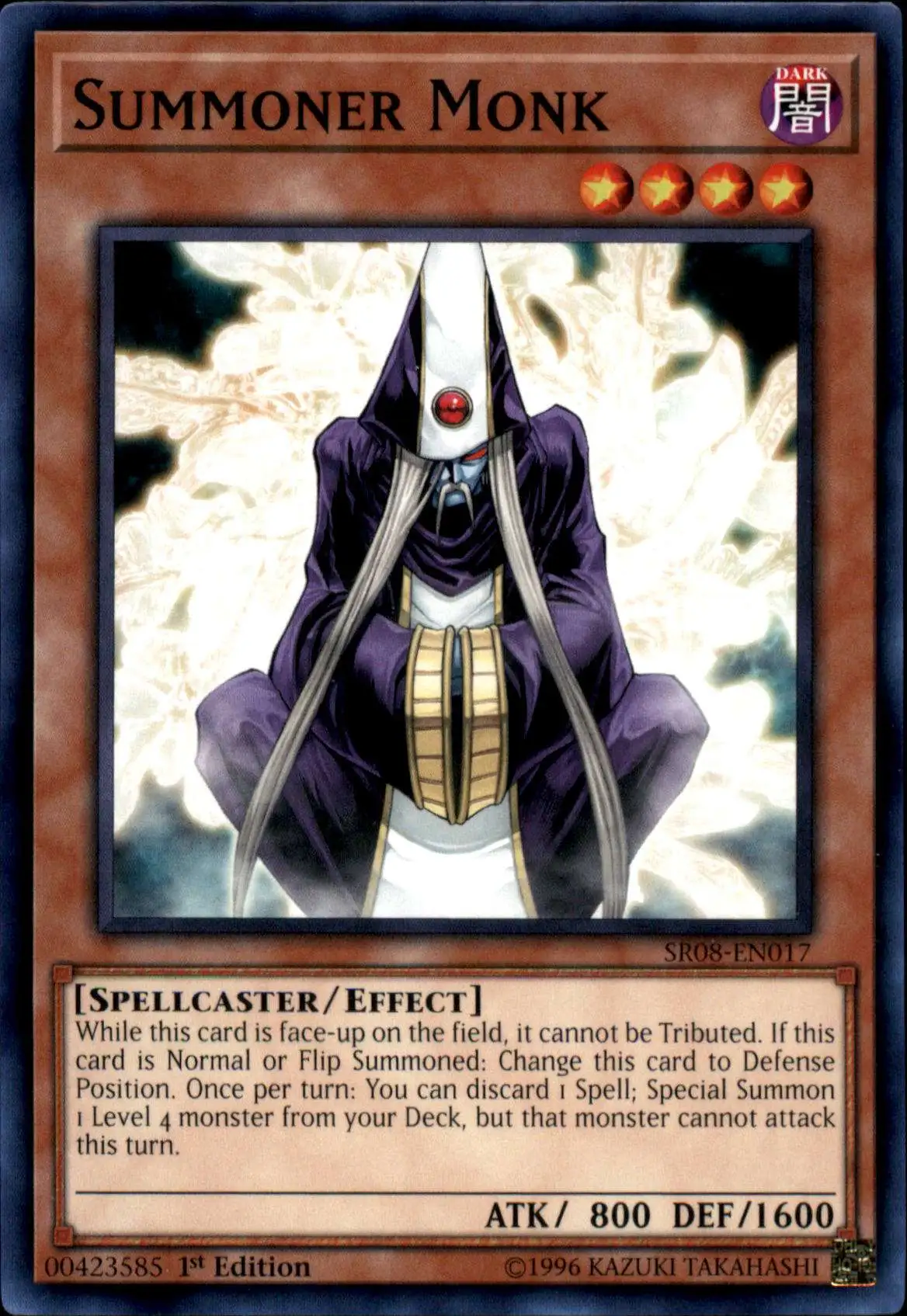 YuGiOh Structure Deck: Order of the Spellcasters Common Summoner Monk SR08-EN017