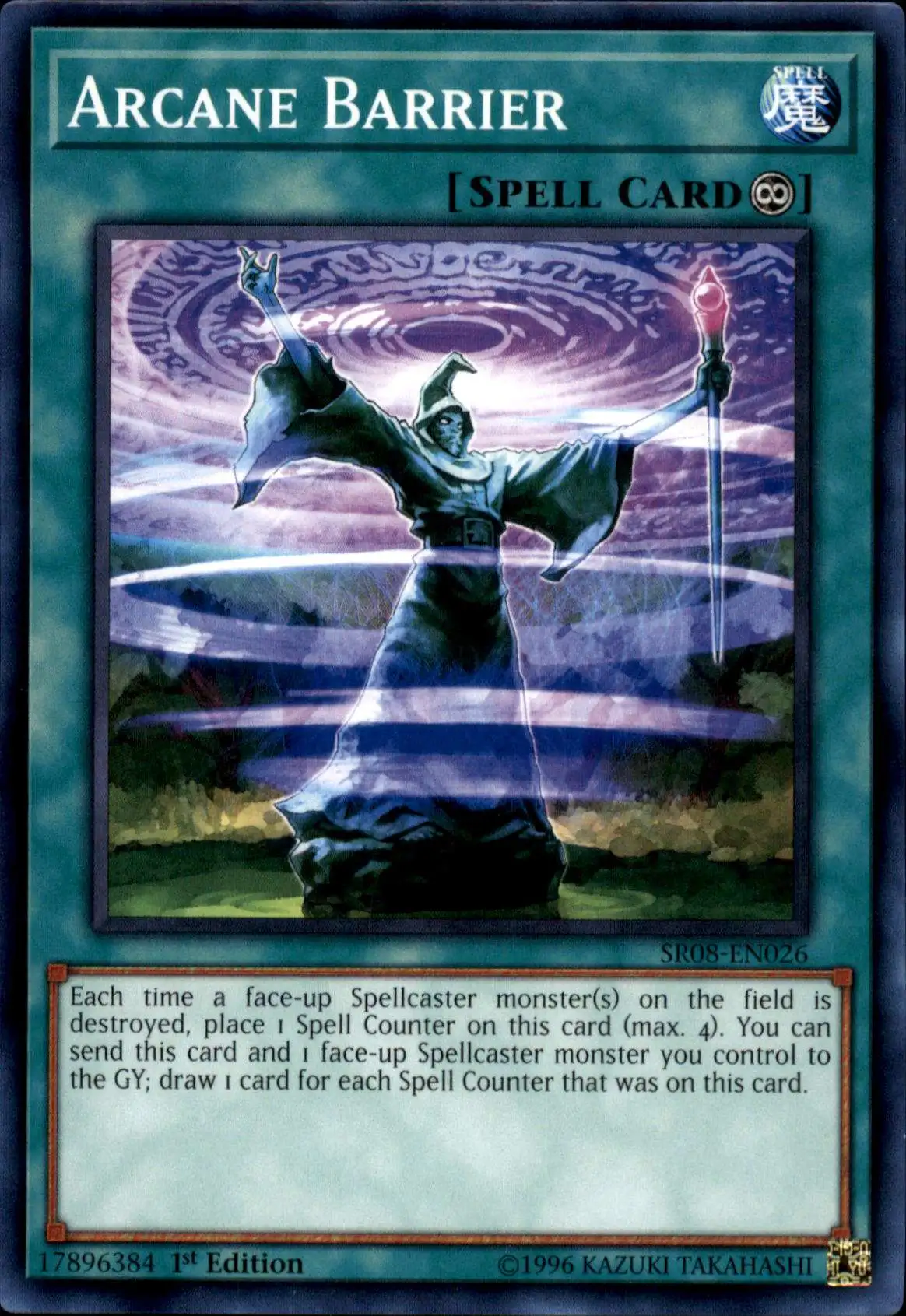 YuGiOh Structure Deck: Order of the Spellcasters Common Arcane Barrier SR08-EN026