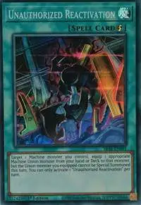 YuGiOh Mechanized Madness Structure Deck Super Rare Unauthorized Reactivation SR10-EN041