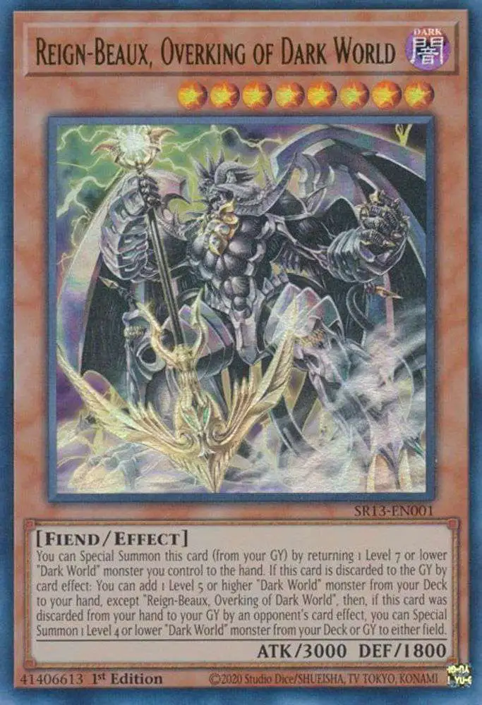 YuGiOh Structure Deck: Dark World Ultra Rare Reign-Beaux, Overking of Dark World SR13-EN001