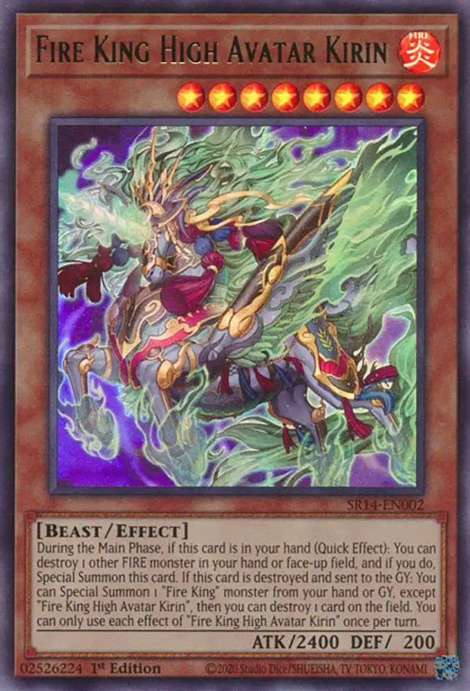 YuGiOh Structure Deck: Fire Kings Ultra Rare Fire King High Avatar Kirin SR14-EN002