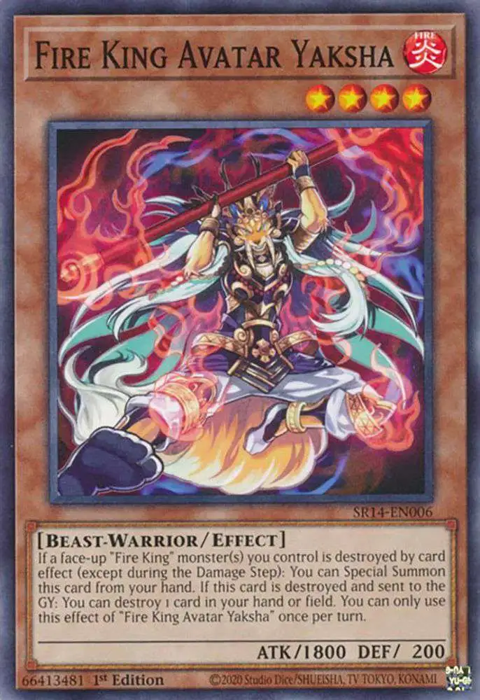 YuGiOh Structure Deck: Fire Kings Common Fire King Avatar Yaksha SR14-EN006