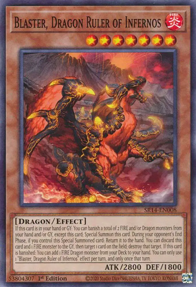 YuGiOh Structure Deck: Fire Kings Common Blaster, Dragon Ruler of Infernos SR14-EN008