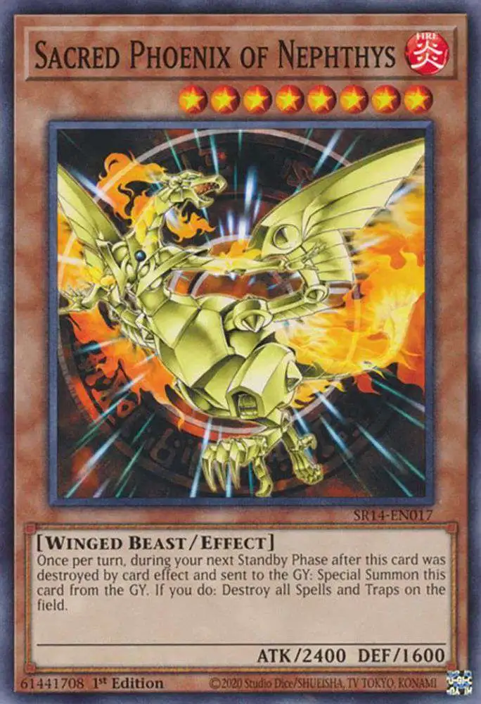 YuGiOh Structure Deck: Fire Kings Common Sacred Phoenix of Nephthys SR14-EN017