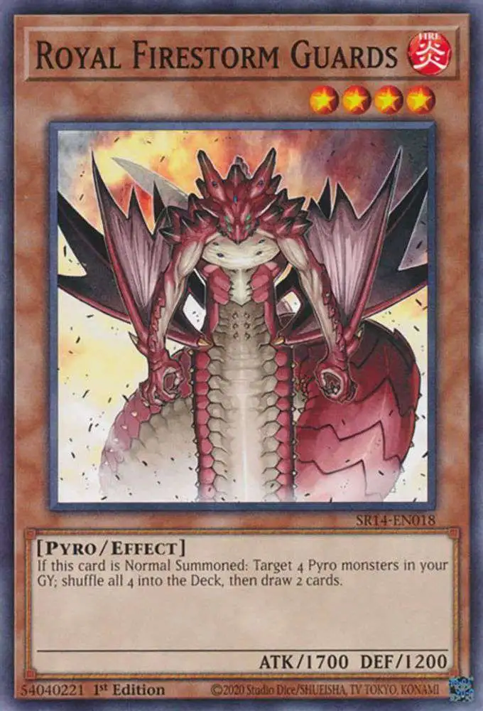 YuGiOh Structure Deck: Fire Kings Common Royal Firestorm Guards SR14-EN018