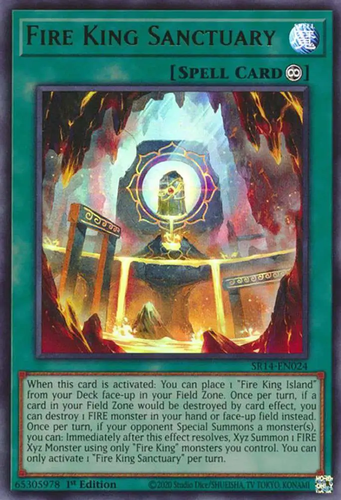 YuGiOh Structure Deck: Fire Kings Ultra Rare Fire King Sanctuary SR14-EN024