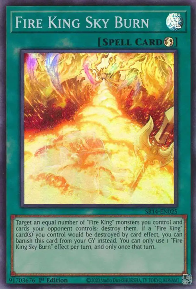 YuGiOh Structure Deck: Fire Kings Super Rare Fire King Sky Burn SR14-EN025