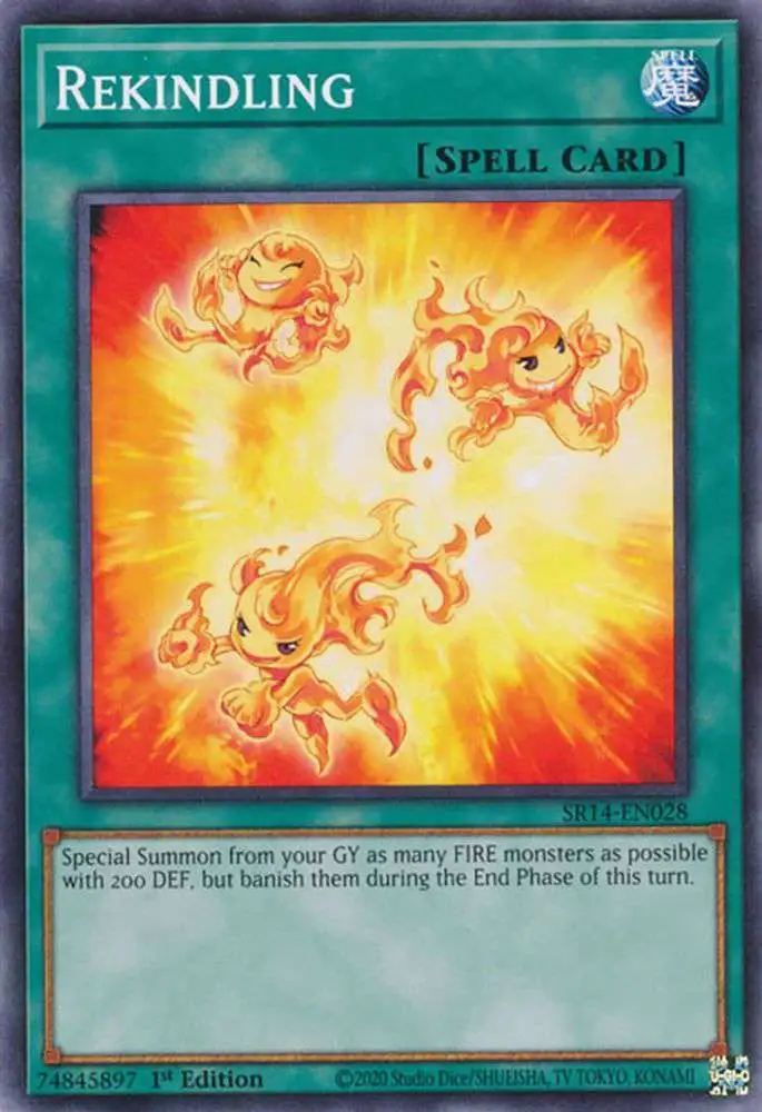 YuGiOh Trading Card Game Structure Deck: Fire Kings Common Rekindling SR14-EN028