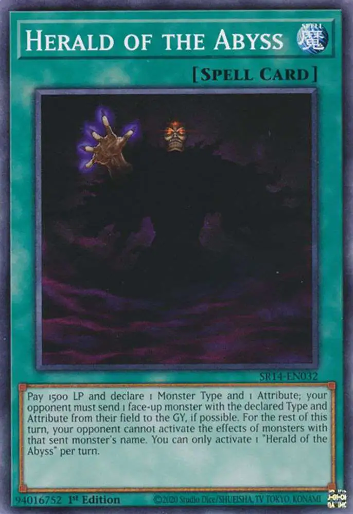 YuGiOh Trading Card Game Structure Deck: Fire Kings Common Herald of the Abyss SR14-EN032