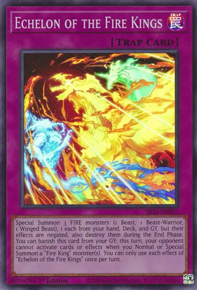 YuGiOh Trading Card Game Structure Deck: Fire Kings Super Rare Echelon of the Fire Kings SR14-EN033