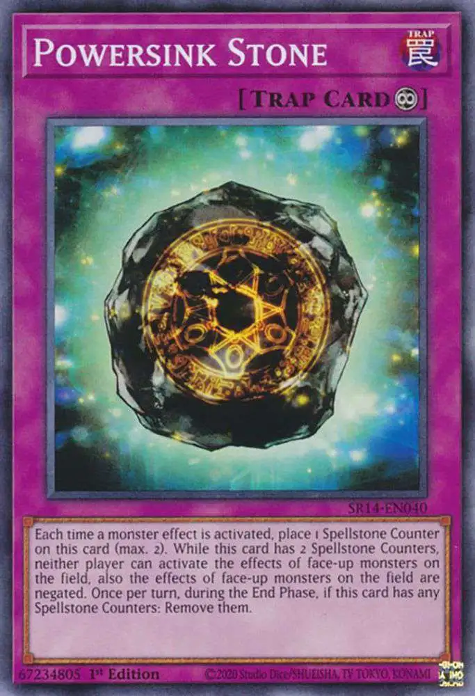 YuGiOh Structure Deck Fire Kings Single Card Common Powersink Stone  SR14-EN040 - ToyWiz