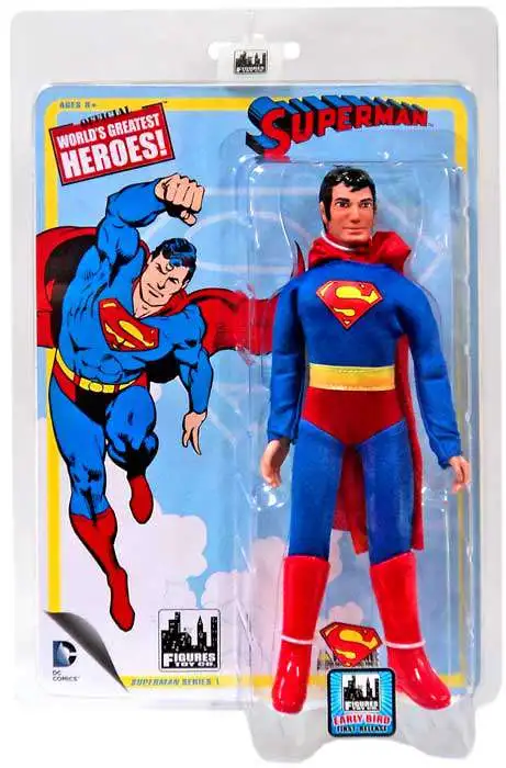 SUPERMAN DC Comics World's Greatest Heroes Retro Style 8" Action Figure 2014 