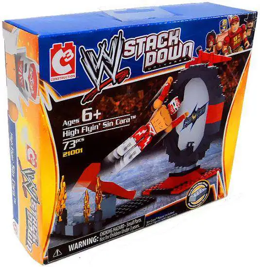 WWE Wrestling Stack Down Universe Building Toy Set #21001 High Flyin' Sin Cara 
