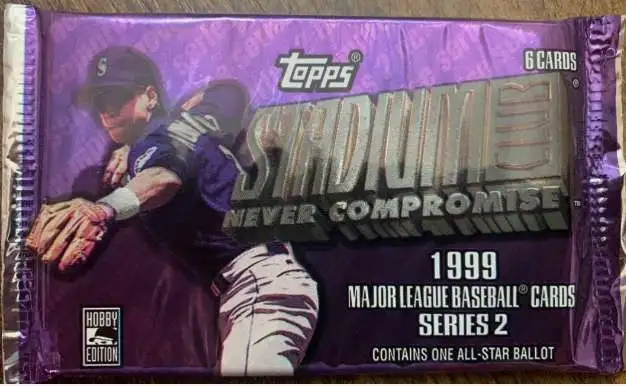 MLB Topps 1999 Stadium Club Series 2 Baseball Trading Card HOBBY Pack