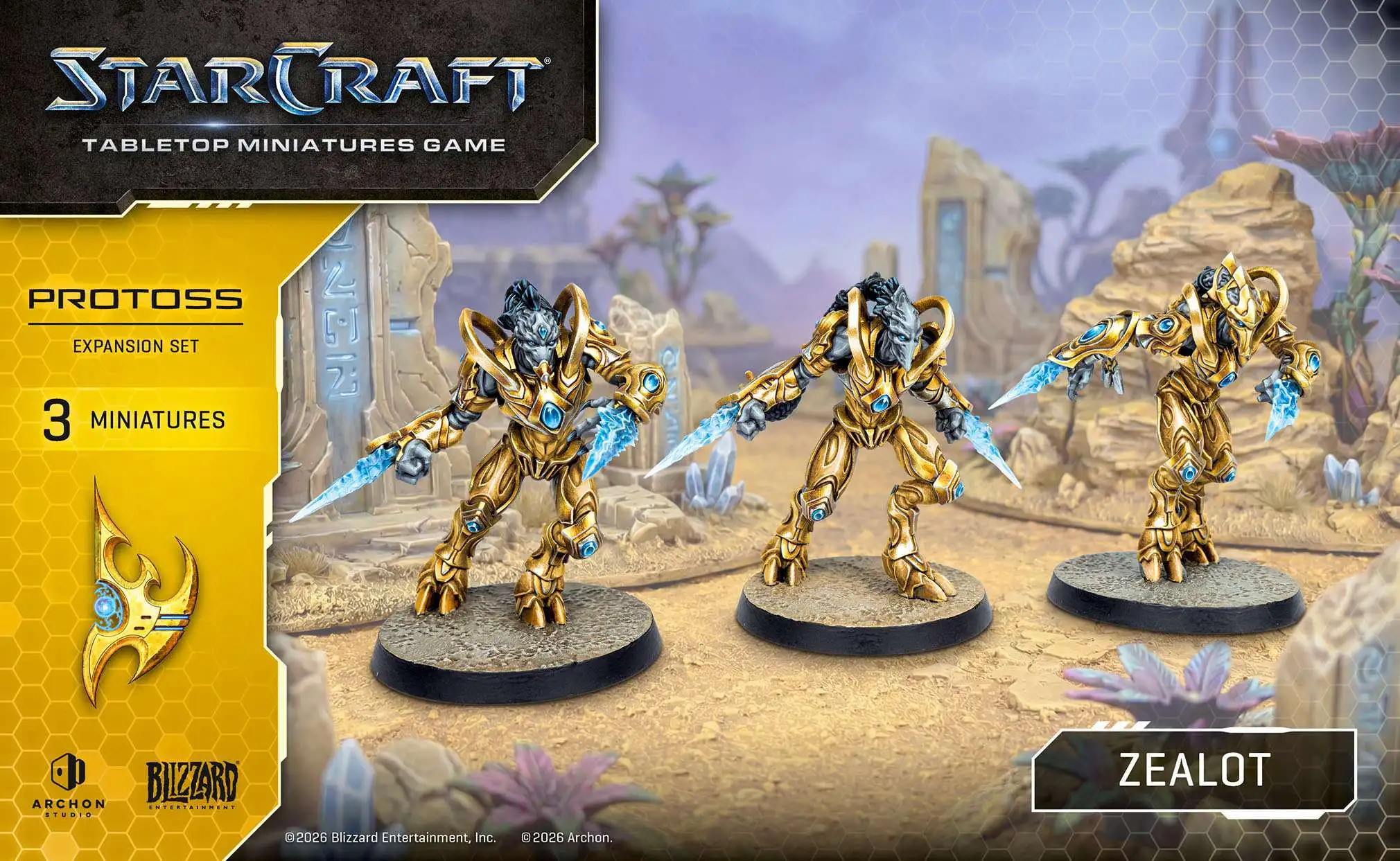 StarCraft Tabletop Miniatures Game Protoss - Zealot Miniature Set (Pre-Order ships June)