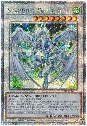 YuGiOh Trading Card Game 25th Anniversary Quarter Century Secret Rare Stardust Dragon TN23-EN016