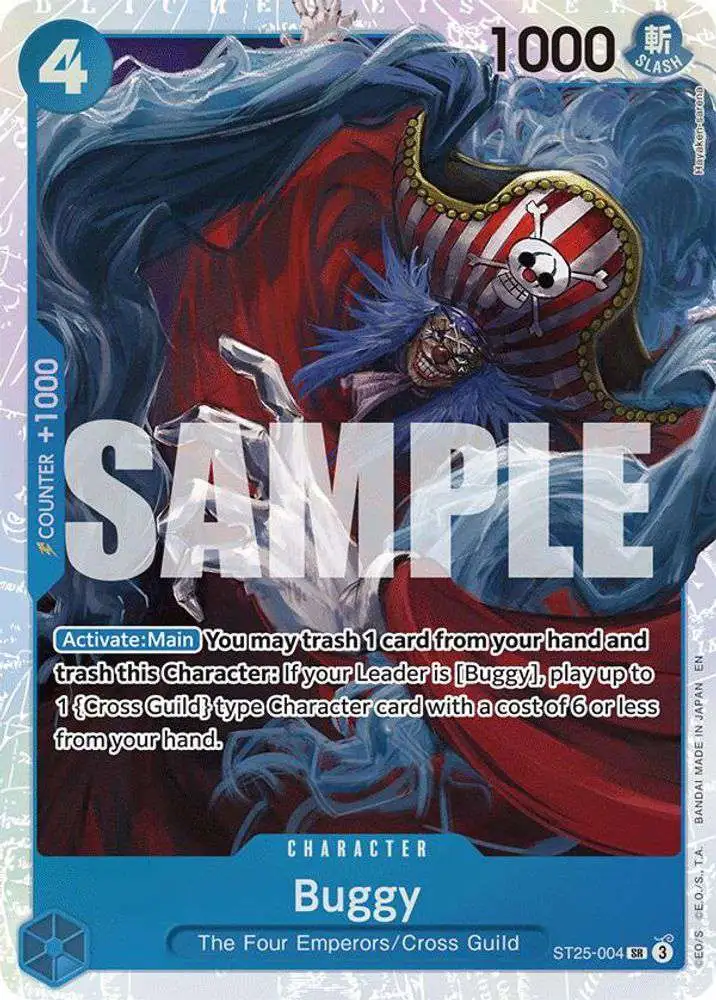 One Piece Trading Card Game Starter Deck 25: BLUE Buggy Super Rare Buggy ST25-004