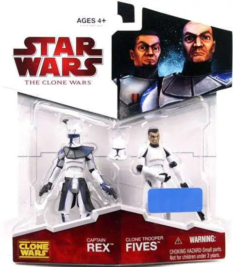 Star Wars Clone Wars 2009 Captain Rex & Clone Trooper Fives Exclusive Action Figure 2-Pack