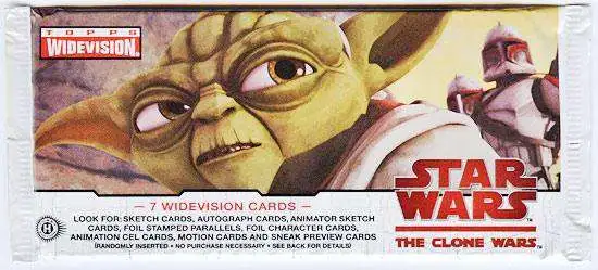 Star Wars Clone Wars Widevision Trading Card Pack [7 Cards]
