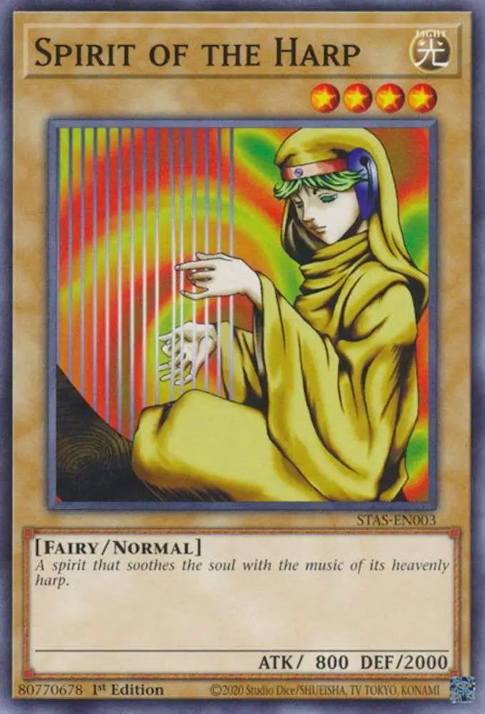 YuGiOh Trading Card Game 2-Player Starter Set Common Spirit of the Harp STAS-EN003