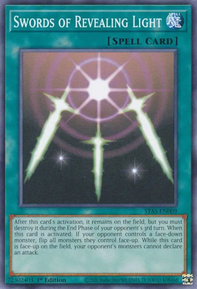 YuGiOh Trading Card Game 2-Player Starter Set Common Swords of Revealing Light STAS-EN009