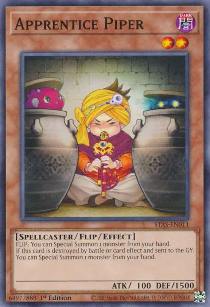 YuGiOh Trading Card Game 2-Player Starter Set Common Apprentice Piper STAS-EN011