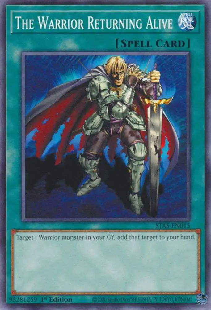 YuGiOh Trading Card Game 2-Player Starter Set Common The Warrior Returning Alive STAS-EN015