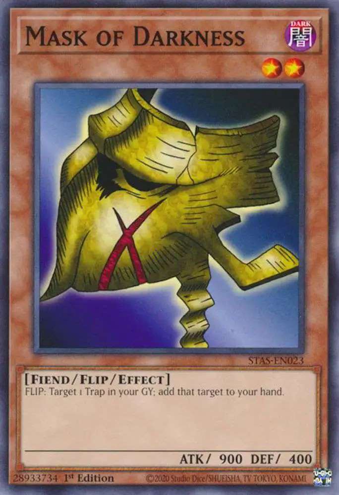 YuGiOh Trading Card Game 2-Player Starter Set Common Mask of Darkness STAS-EN023
